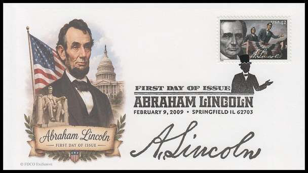 4380 - 4383 / 42c Abraham Lincoln 2009 Set of 4 FDCO Exclusive First Day Covers