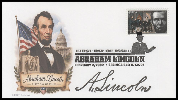 4380 - 4383 / 42c Abraham Lincoln 2009 Set of 4 FDCO Exclusive First Day Covers