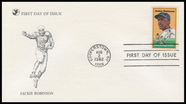2016 / 20c Jackie Robinson : Baseball : Black Heritage 1982 Reader's Digest FDC