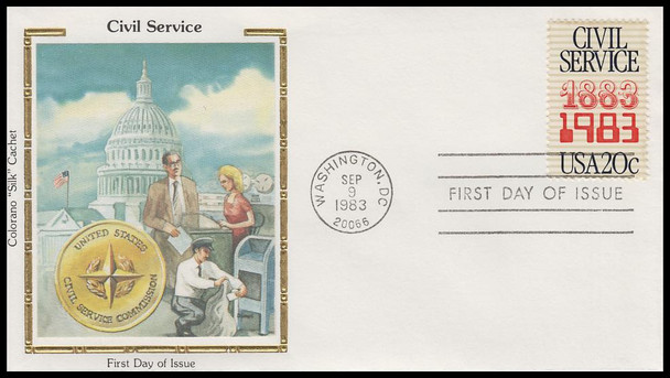 2053 / 20c Civil Service 1983 Colorano Silk First Day Cover