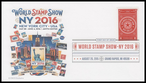 5010 - 5011 / 49c World Stamp Show 2015 Set of 2 Digital Color Postmark FDCO Exclusive FDCs