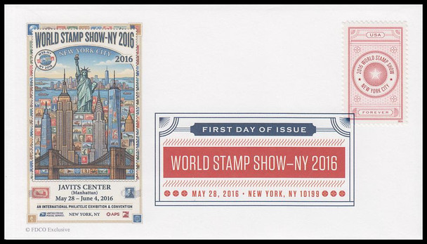 5062 - 5063 / 47c World Stamp Show 2016 Set of 2 Digital Color Postmark FDCO Exclusive FDCs