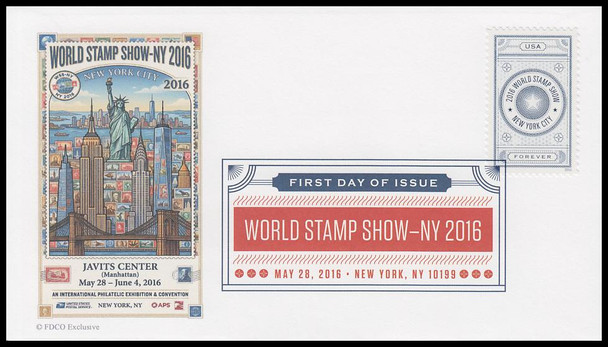 5062 - 5063 / 47c World Stamp Show 2016 Set of 2 Digital Color Postmark FDCO Exclusive FDCs