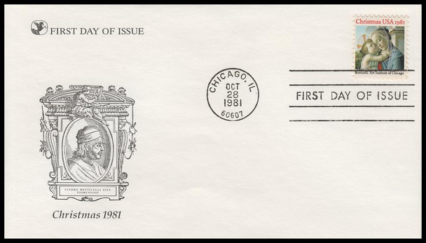 1939 / 18c Madonna and Child: Christmas 1981 Reader's Digest FDC