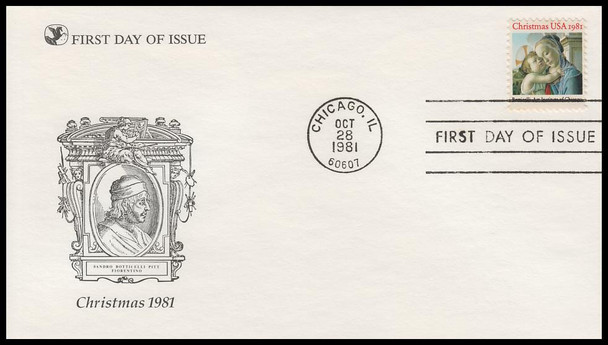 1939 / 18c Madonna and Child: Christmas 1981 Reader's Digest FDC