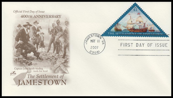 4136 / 41c Jamestown Settlement 2007 Artcraft First Day Cover