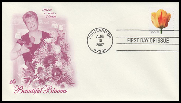 4166 - 4175 / 41c Beautiful Blooms Coil 2007 Set of 10 Artcraft First Day Covers