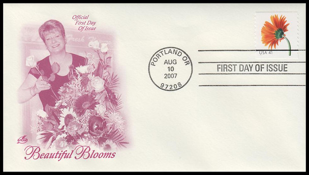4166 - 4175 / 41c Beautiful Blooms Coil 2007 Set of 10 Artcraft First Day Covers