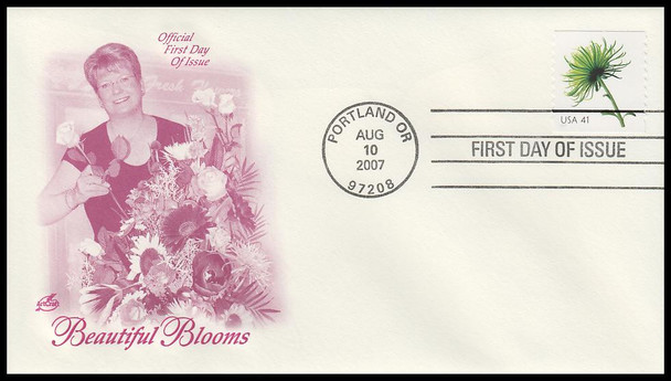 4166 - 4175 / 41c Beautiful Blooms Coil 2007 Set of 10 Artcraft First Day Covers