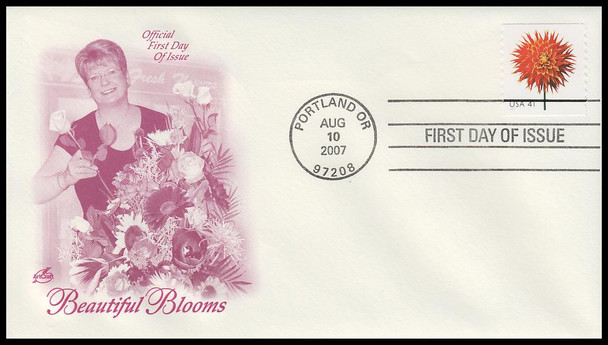4166 - 4175 / 41c Beautiful Blooms Coil 2007 Set of 10 Artcraft First Day Covers