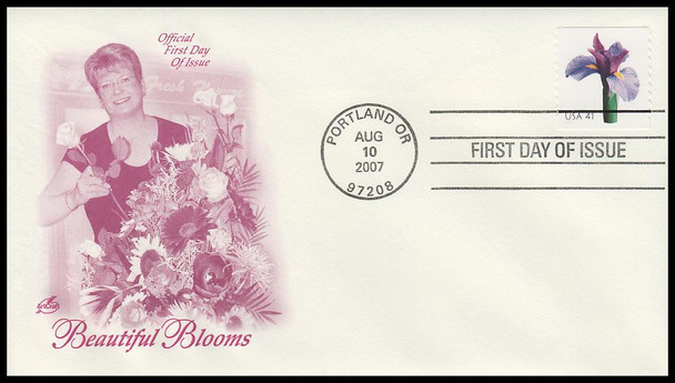 4166 - 4175 / 41c Beautiful Blooms Coil 2007 Set of 10 Artcraft First Day Covers