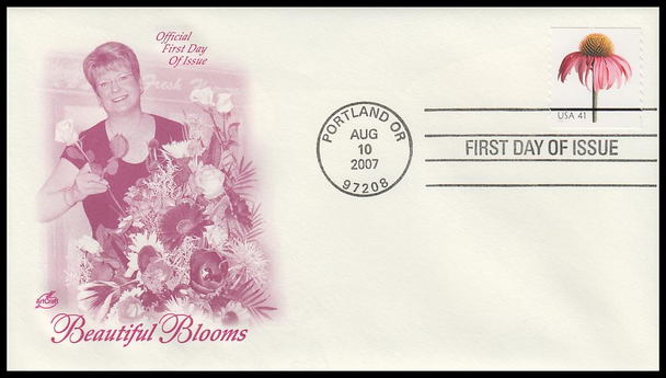 4166 - 4175 / 41c Beautiful Blooms Coil 2007 Set of 10 Artcraft First Day Covers