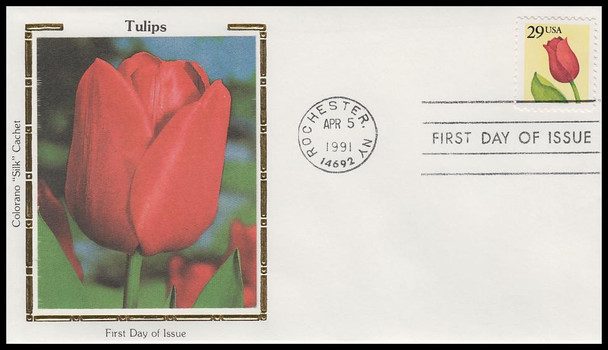 2524 / 29c Tulip 1991 Colorano Silk First Day Cover