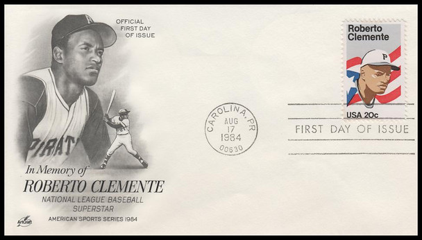 2097 / 20c Roberto Clemente : Baseball Legend 1984 Artcraft First Day Cover