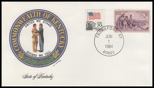 Kentucky State Seal 1984 Fleetwood Commemorative Cover