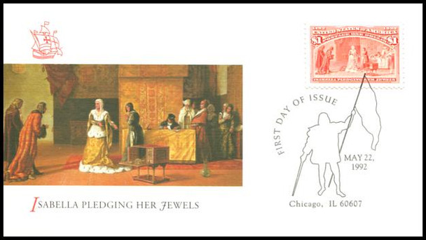 2624a - 2629a / 1c - $5 Columbus Souvenir Sheet Singles Set of 16 Fleetwood 1992 FDCs