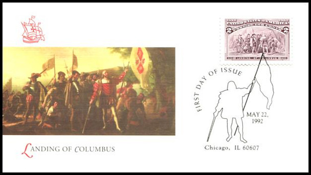 2624a - 2629a / 1c - $5 Columbus Souvenir Sheet Singles Set of 16 Fleetwood 1992 FDCs