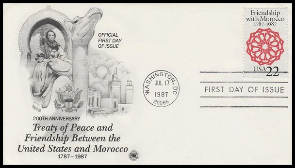 2349 / 22c Treaty of Friendship with Morocco 1987 Artcraft / PCS First Day Cover