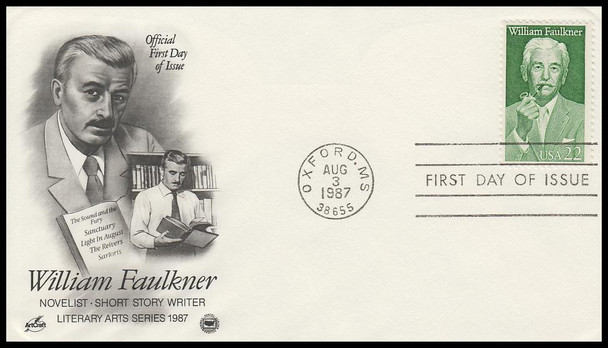 2350 / 22c William Faulkner 1987 Artcraft / PCS First Day Cover