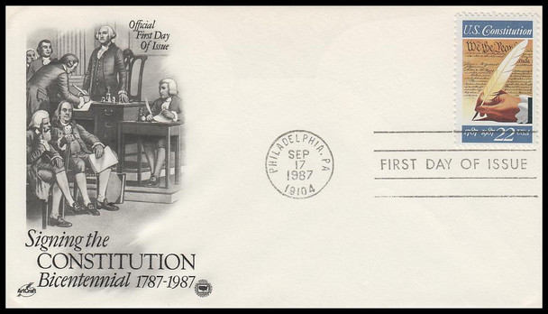 2360 / 22c Signing of U.S. Constitution 1987 Artcraft / PCS First Day Cover