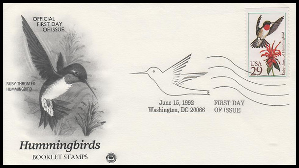 2642 - 2646 / 29c Hummingbirds 1992 Set of 3 PCS First Day Cover