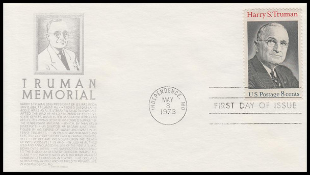 1499 / 8c Harry S. Truman 1973 Anderson First Day Cover