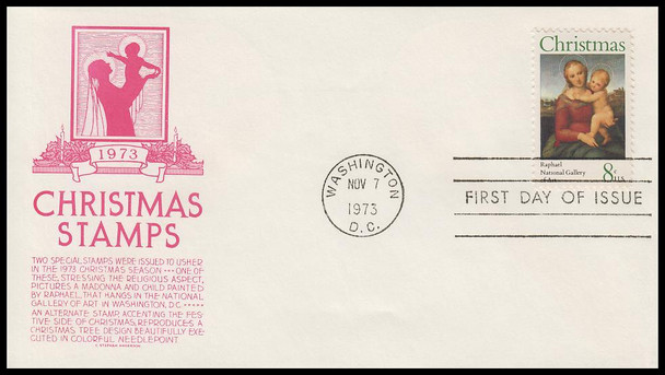 1507 / 8c Madonna and Child : Christmas 1973 Anderson First Day Cover