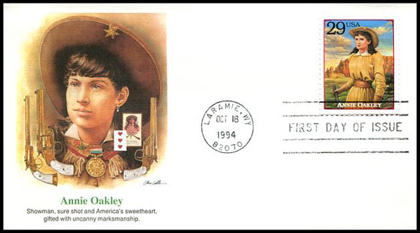 2869a - t / 29c Legends of the West : Laramie, WY Postmark 1994 Set of 20 Fleetwood FDCs