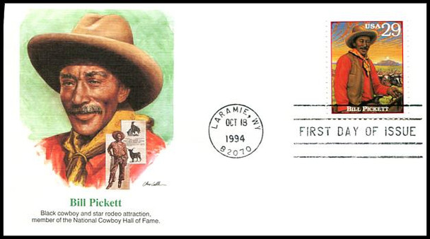 2869a - t / 29c Legends of the West : Laramie, WY Postmark 1994 Set of 20 Fleetwood FDCs