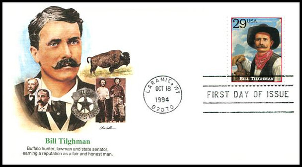 2869a - t / 29c Legends of the West : Laramie, WY Postmark 1994 Set of 20 Fleetwood FDCs