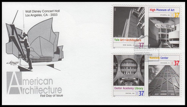 3910 a - l / 37c Masterworks of Modern American Architecture 2005 All 12 on 3 Artmaster FDCs