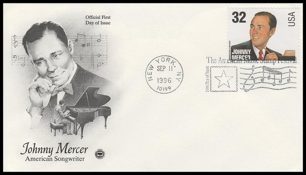 3100 - 3103 / 32c Songwriters 1996 Set of 4 PCS First Day Covers