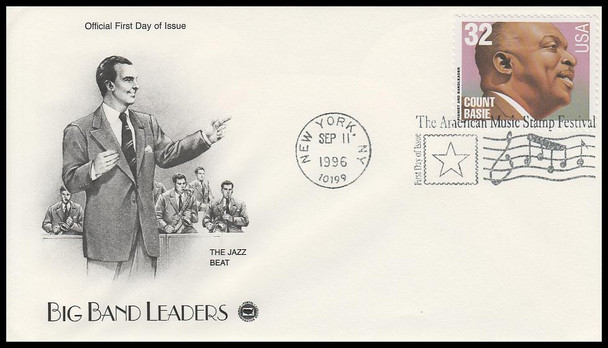 3096 - 3099 / 32c Big Band Leaders 1996 Set of 4 PCS First Day Covers