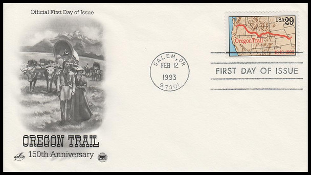 2747 / 29c Oregon Trail 150th Anniversary 1993 Artcraft / PCS First Day Cover