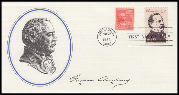 2218d / 22c Grover Cleveland : Ameripex '86 Fleetwood 4" by 7½" First Day Cover