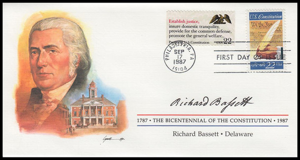 2360 / 22c Richard Bassett : Signer of the Constitution Fleetwood 4" by 7½" First Day Cover
