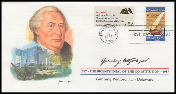2360 / 22c Gunning Bedford, Jr. : Signer of the Constitution Fleetwood 4" by 7½" First Day Cover