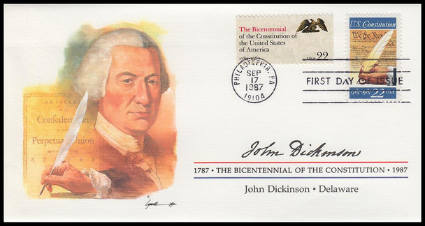2360 / 22c John Dickinson : Signer of the Constitution Fleetwood 4" by 7½" First Day Cover