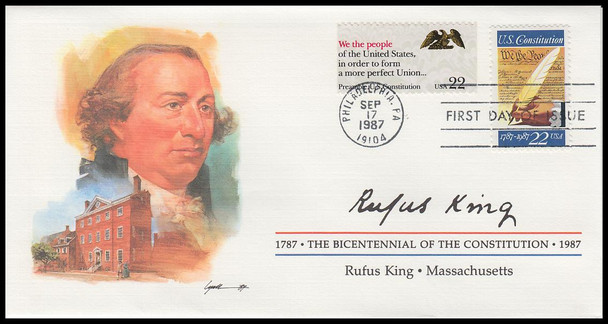 2360 / 22c Rufus King : Signer of the Constitution Fleetwood 4" by 7½" First Day Cover