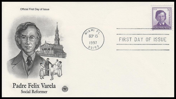 3166 / 32c Padre Felix Varela 1997 PCS First Day Cover