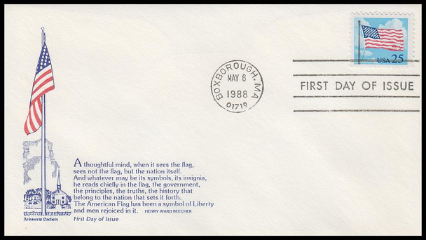 2278 / 29c Flag and Clouds 1988 Aristocrat Cachets First Day Cover