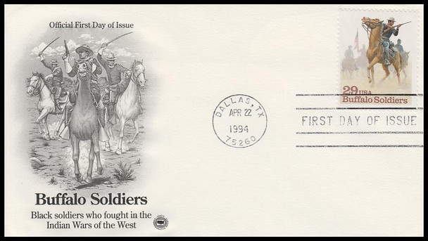 2818 / 29c Buffalo Soldiers 1994 PCS First Day Cover