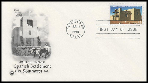 3220 / 32c Spanish Settlement of the Southwest 1998 PCS First Day Cover