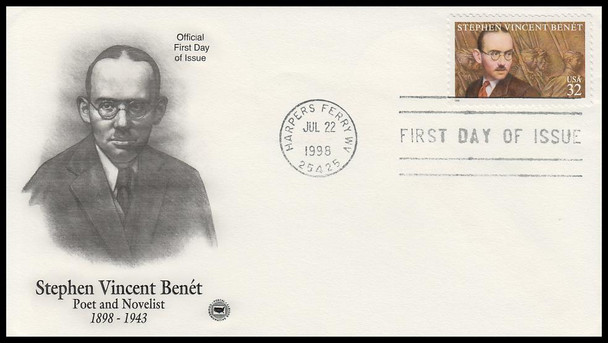 3221 / 32c Stephen Vincent Benet 1998 PCS First Day Cover