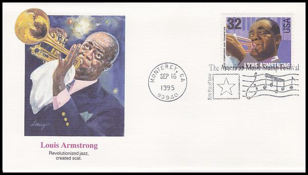 2983 - 2992 / 32c Jazz Musicians : American Music Series Set of 10 Fleetwood 1995 First Day Covers