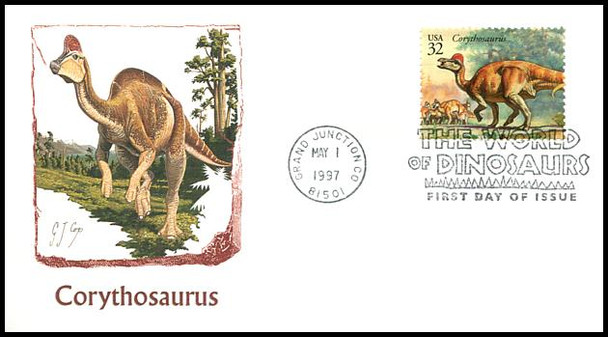 3136a-o / 32c World of Dinosaurs 1997 Set of 15 Fleetwood FDCs
