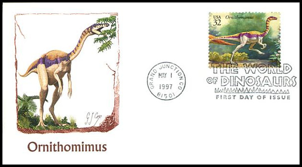 3136a-o / 32c World of Dinosaurs 1997 Set of 15 Fleetwood FDCs