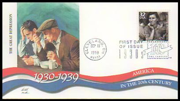 3185a-o / 32c Celebrate The Century ( CTC ) 1930s Set of 15 Fleetwood 1998 First Day Covers