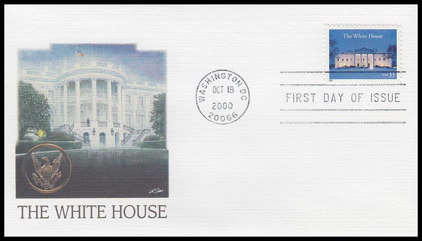 3445 / 33c The White House 2000 Fleetwood First Day Cover