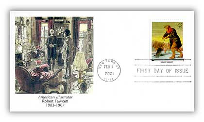3502a-t / 34c American Illustrators Set of 20 Fleetwood 2001 FDCs